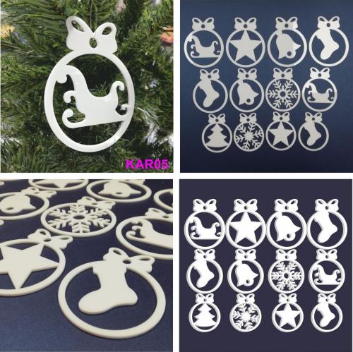 KARÁCSONYFA DÍSZEK PLEXIBŐL