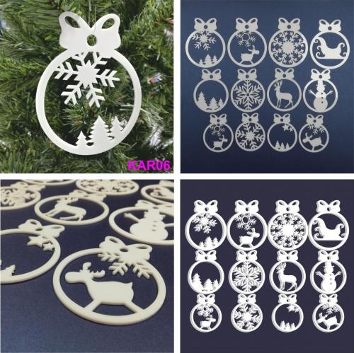 KARÁCSONYFA DÍSZEK PLEXIBŐL